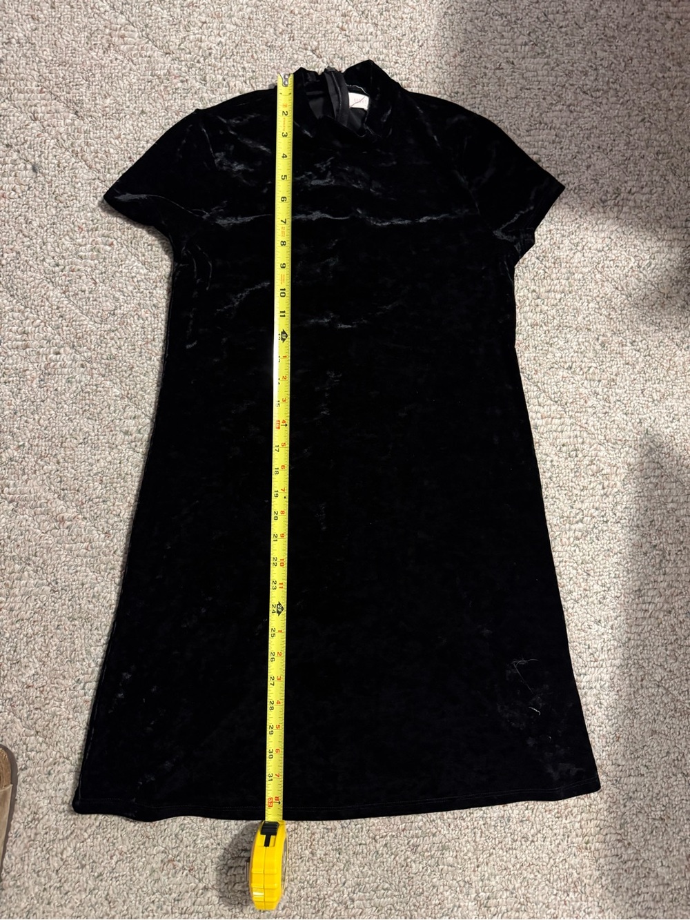 Eight Sixty Black Velvet Mini Dress